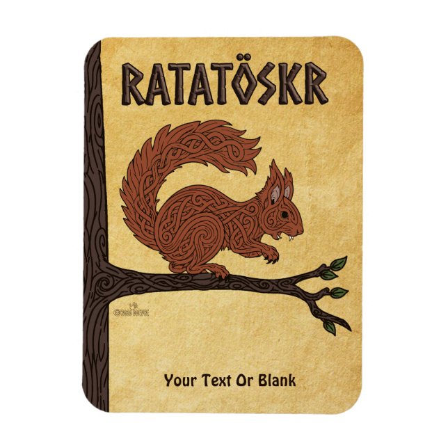  Ratatöskr, Norse/Viking Squirrel Magnet (Vertical)