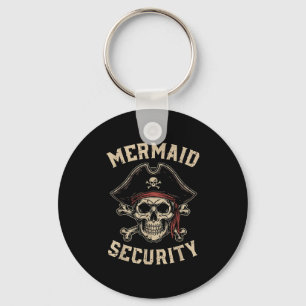 Rate Mermaid Security Funny Skull Costume Dad Men  Key Ring
