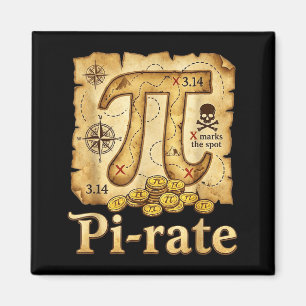 Rate pirate day 314 math math pie pun men boys magnet