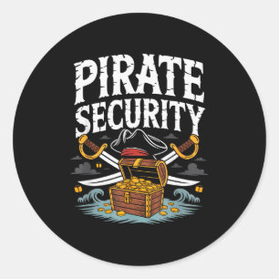 Rate Security Funny Halloween Costume Dad Mom Grou Classic Round Sticker