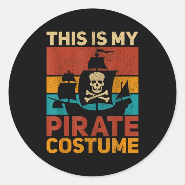 Rate Ship Funny Rate Outfit Rate Costume Retro Rat Classic Round Sticker (Front)