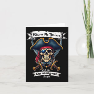 Rate Skull Crossbones Shiver Me Timbers Halloween  Card