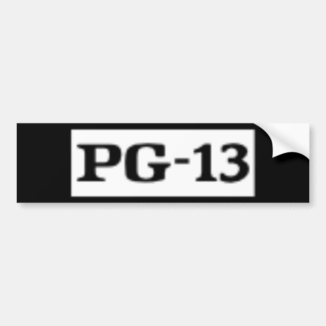 Rated PG-13, Rating System Bumper Sticker (Front)