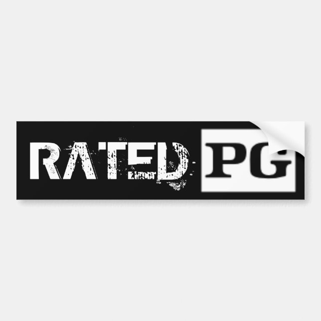 Rated PG, Rating System Bumper Sticker (Front)