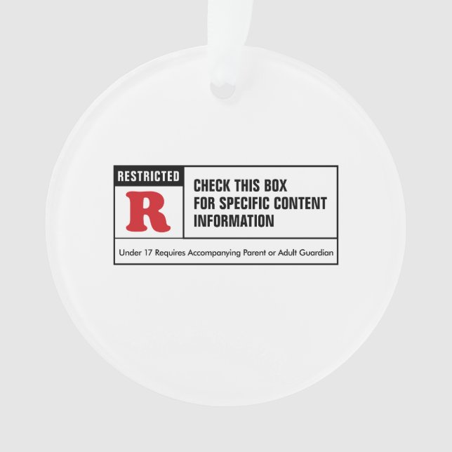Rated R Ornament (Front)