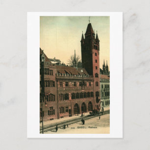 Rathaus Basel Switzerland Vintage Postcard
