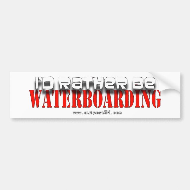 Rather B Waterboarding Bumper Sticker (Front)