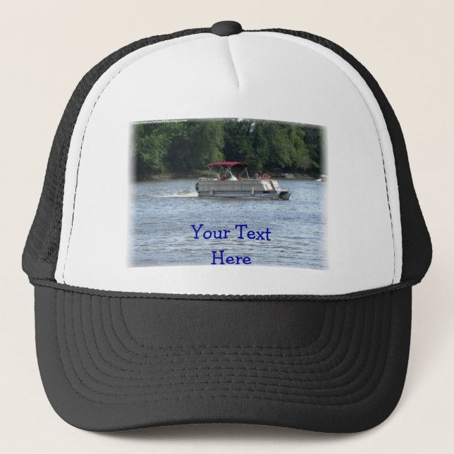 Rather Be Boating, Your Text Here Trucker Hat (Front)