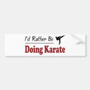 Rather Be Doing Karate Bumper Sticker
