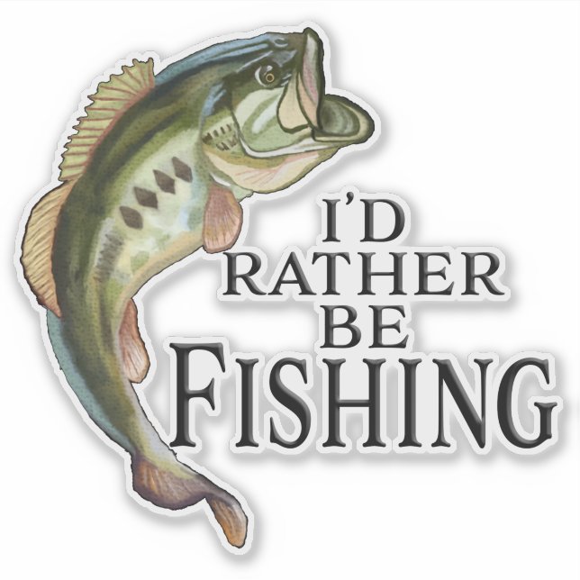 Rather be Fishing Sticker (Front)