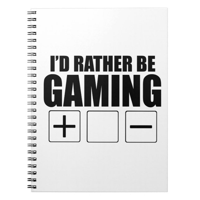 Rather Be Gaming (FATE) Spiral Notebook (Front)
