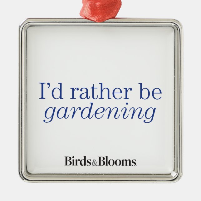 Rather Be Gardening Metal Tree Decoration (Front)