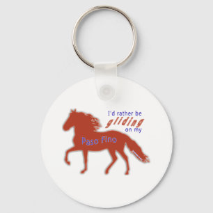 Rather Be Gliding Paso Fino Key Ring
