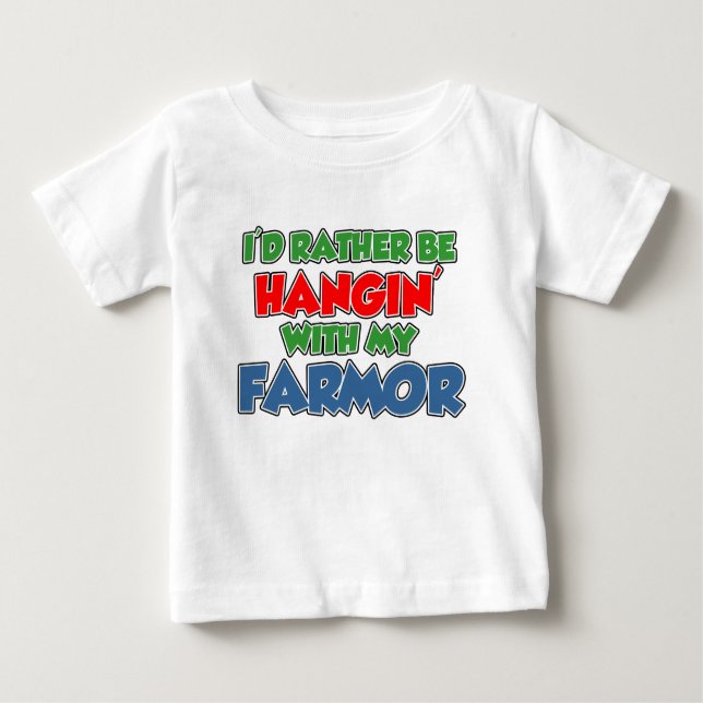 Rather Be Hanging With Farmor Baby T-Shirt (Front)