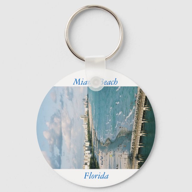 Rather Be In Miami Key Ring (Front)