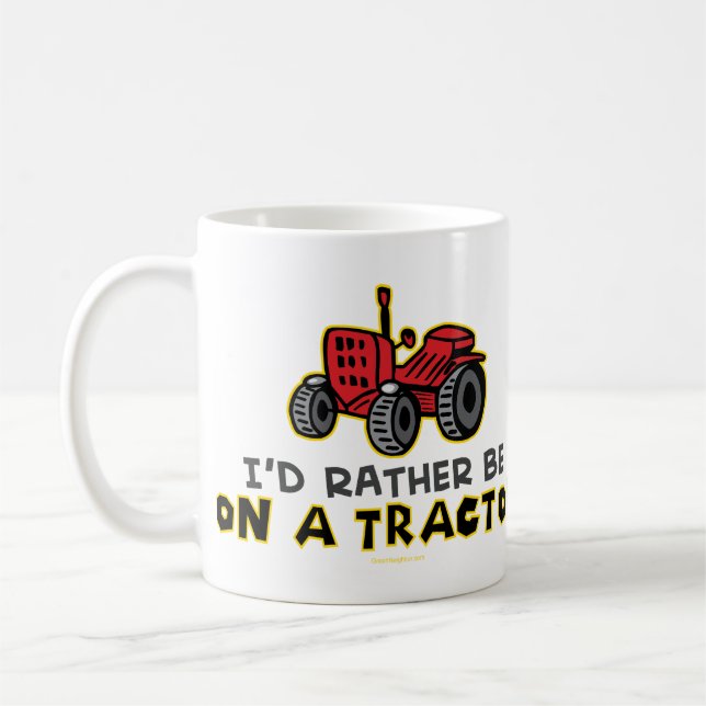Rather Be On A Tractor Coffee Mug (Left)