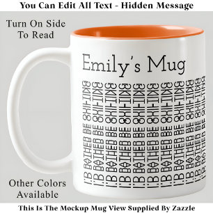 Rather Be Quilting & Name 154BW Hidden Message Two-Tone Coffee Mug