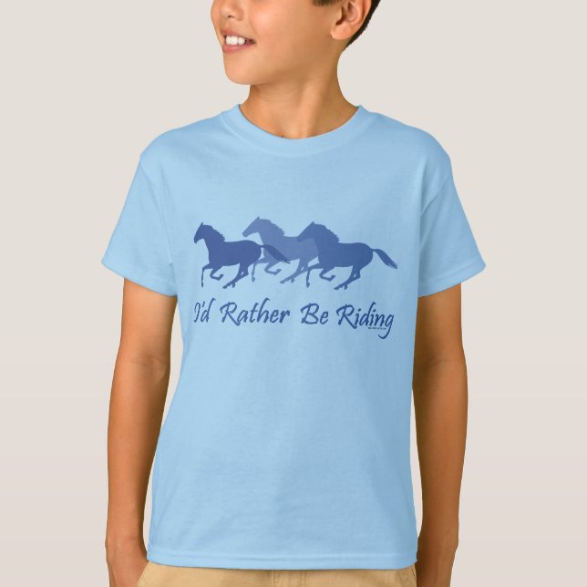 Rather Be Riding - Horse Saying T-Shirt (Front)