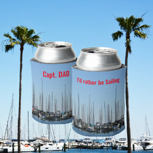 Rather be Sailing Sailboats Photographic Can Cooler