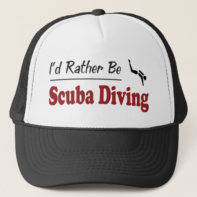 Rather Be Scuba Diving Trucker Hat (Front)