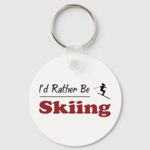 Rather Be Skiing Key Ring