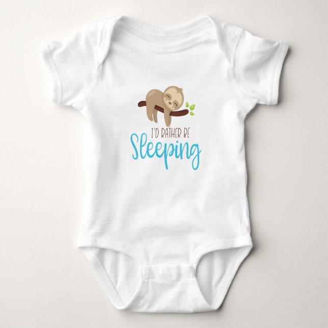 Rather Be Sleeping Jersey Bodysuit (Front)