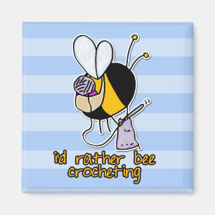 rather bee crocheting magnet