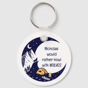 Rather Howl with Wolves Personal Name Key Ring