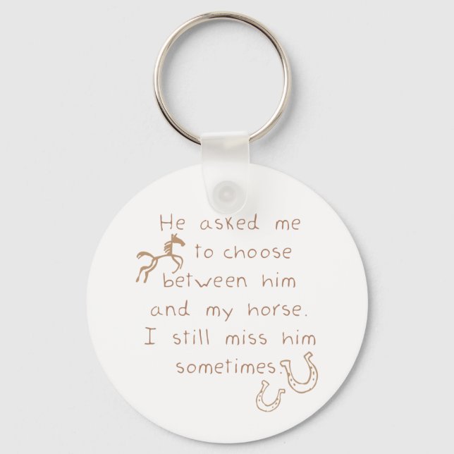 Rather Keep The Horse Key Ring (Front)