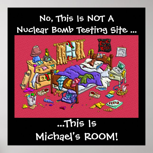 Rather Messy Room Customisable Poster (Front)