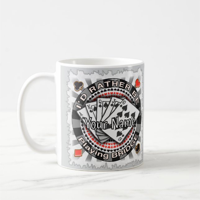 Rather Play Bridge Coffee Mug (Left)