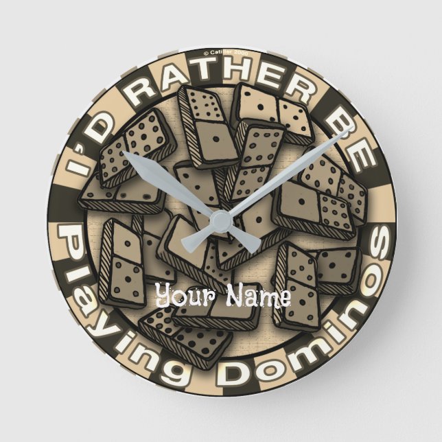 Rather Play Dominoes clock (Front)