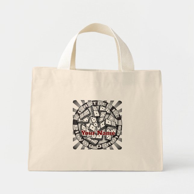 Rather Play Dominoes Mini Tote Bag (Front)