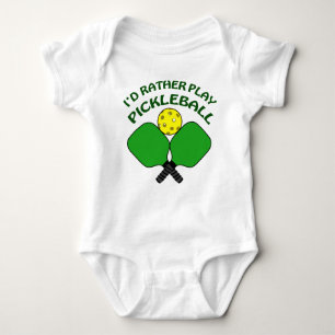 Rather Play Pickleball Baby Bodysuit