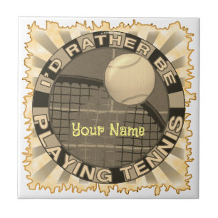 Rather Play Tennis Tile