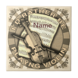 Rather Play Violin Tile