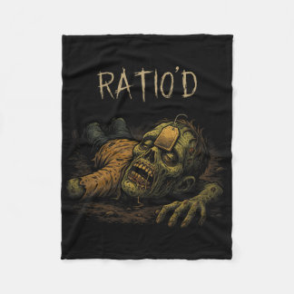 Ratio'd Teag Meme Funny Zombie Npc Ratioed Gamer H Fleece Blanket