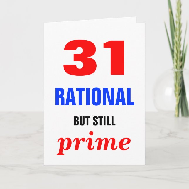 Rational but Primal Birthday Card (Front)