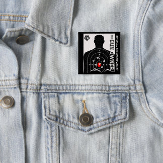 Rational Registered and Ready Gun Owner 15 Cm Square Badge