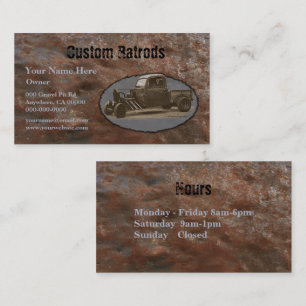 Ratrod Truck Rusty Metal Business Card