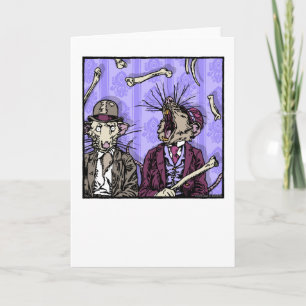 Rats and Bones - Blank Inside Pop Goth Nightmare  Card