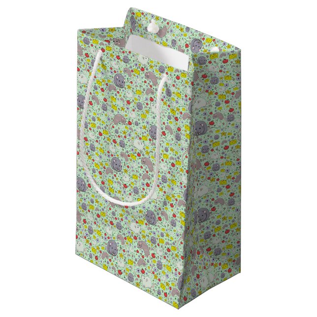 Rats and Mice in Green Small Gift Bag (Front Angled)