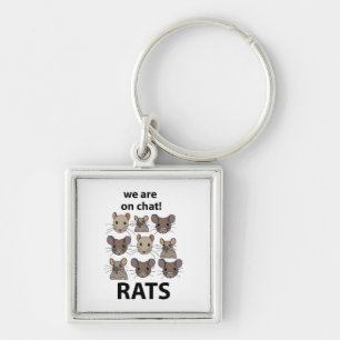 Rats Animal We Are On Chat Funny Rats Key Ring