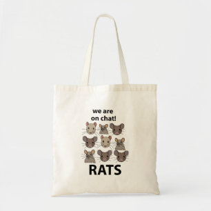 Rats Animal We Are On Chat Funny Rats Tote Bag