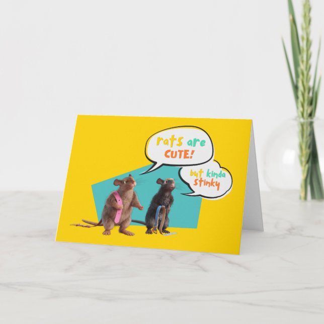 Rats Are Cute But Kinda Stinky Card (Front)