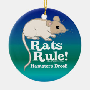 Rats Rule! Ceramic Tree Decoration