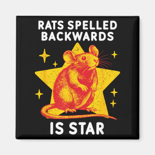 Rats Spelled Backwards Is Star Funny Rat Meme Magnet
