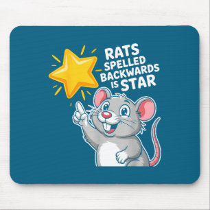 Rats Spelled Backwards Is Star Funny Wordplay Sayi Mouse Pad