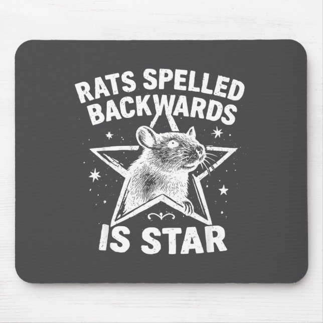 Rats Spelled Backwards Is Star  Mouse Pad (Front)