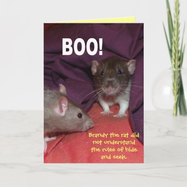 rats talking customizable greetings card (Front)